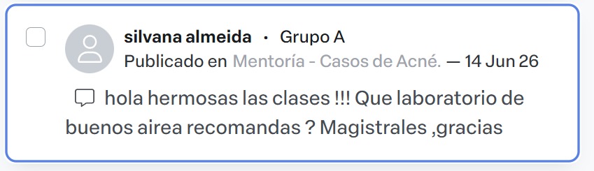 Testimonio de Silvana Almeida sobre las clases